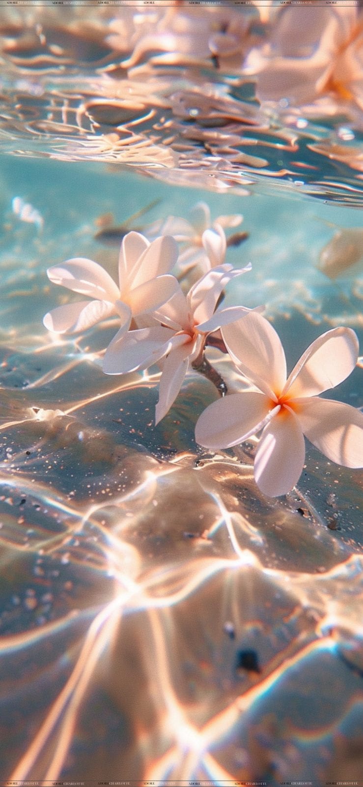 25 Aesthetic Flowers in Water Phone Wallpaper: 4K Tropical Dream
