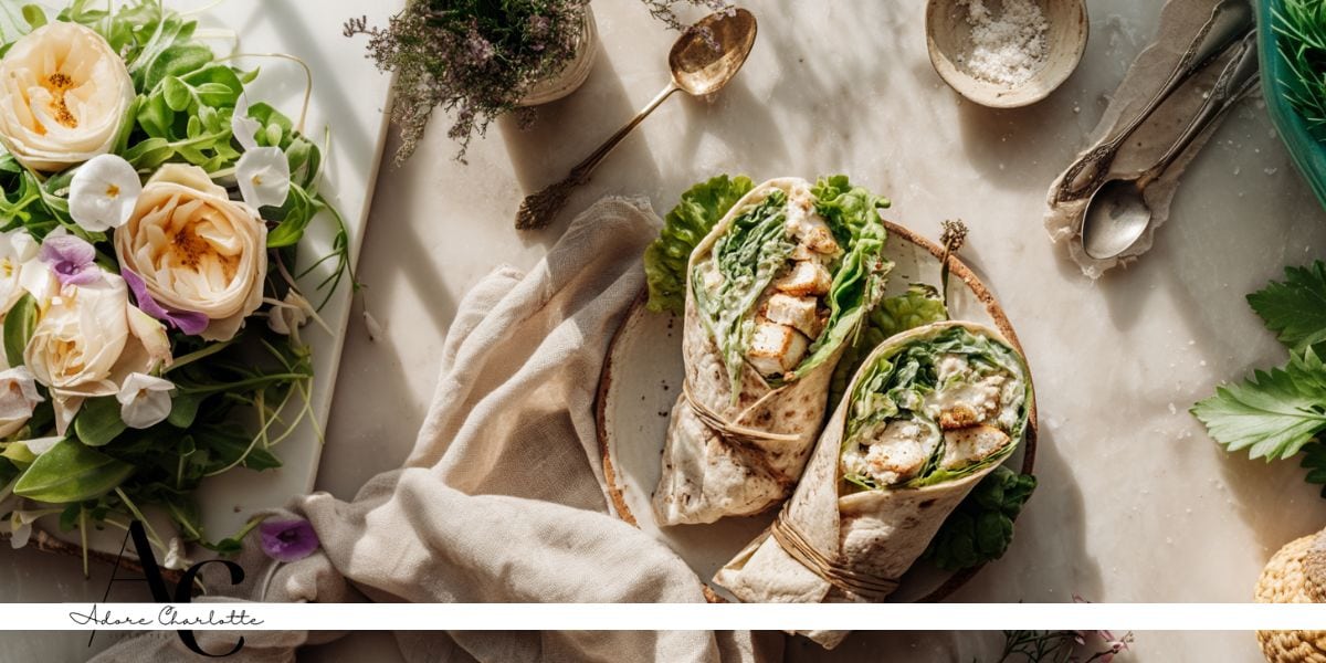 Air Fryer Chicken Caesar Wraps