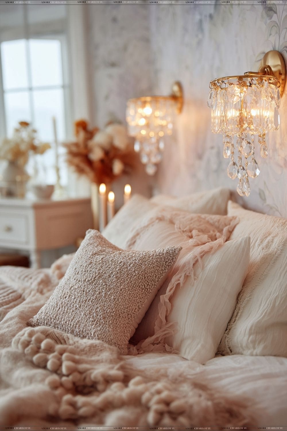 Glamorous Crystal Sconce Boudoir