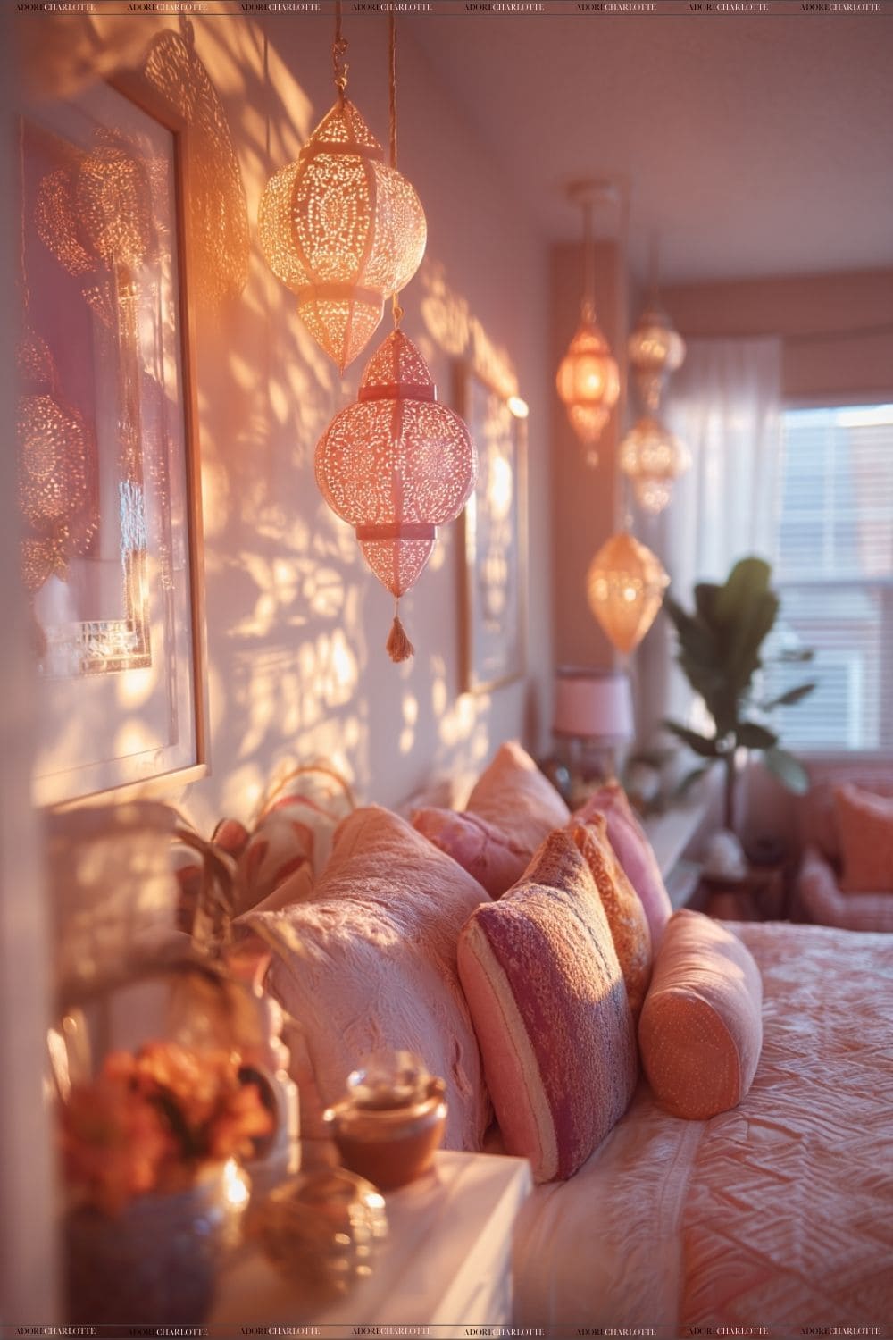 Boho Bedroom Lighting Ideas Glowing Lantern Paradise
