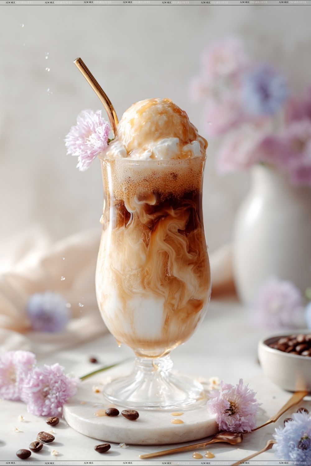 Espresso Caramel Ice Cream Float Refreshing Iced Caramel Coffee Recipes