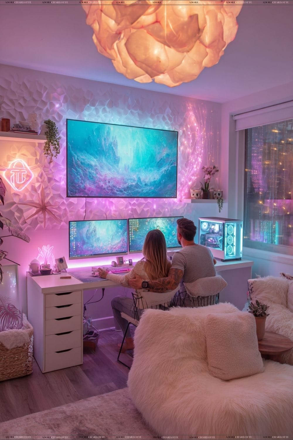 His & Hers Consoles Creative Couples Game Room Ideas