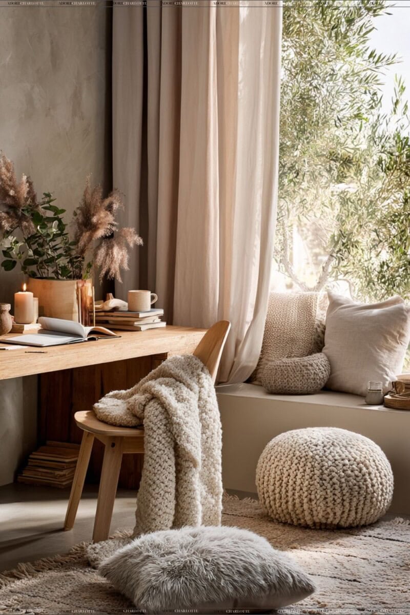 A room with a table, chair and window. Making Room for Remote Work: Mum’s Home Office Guide