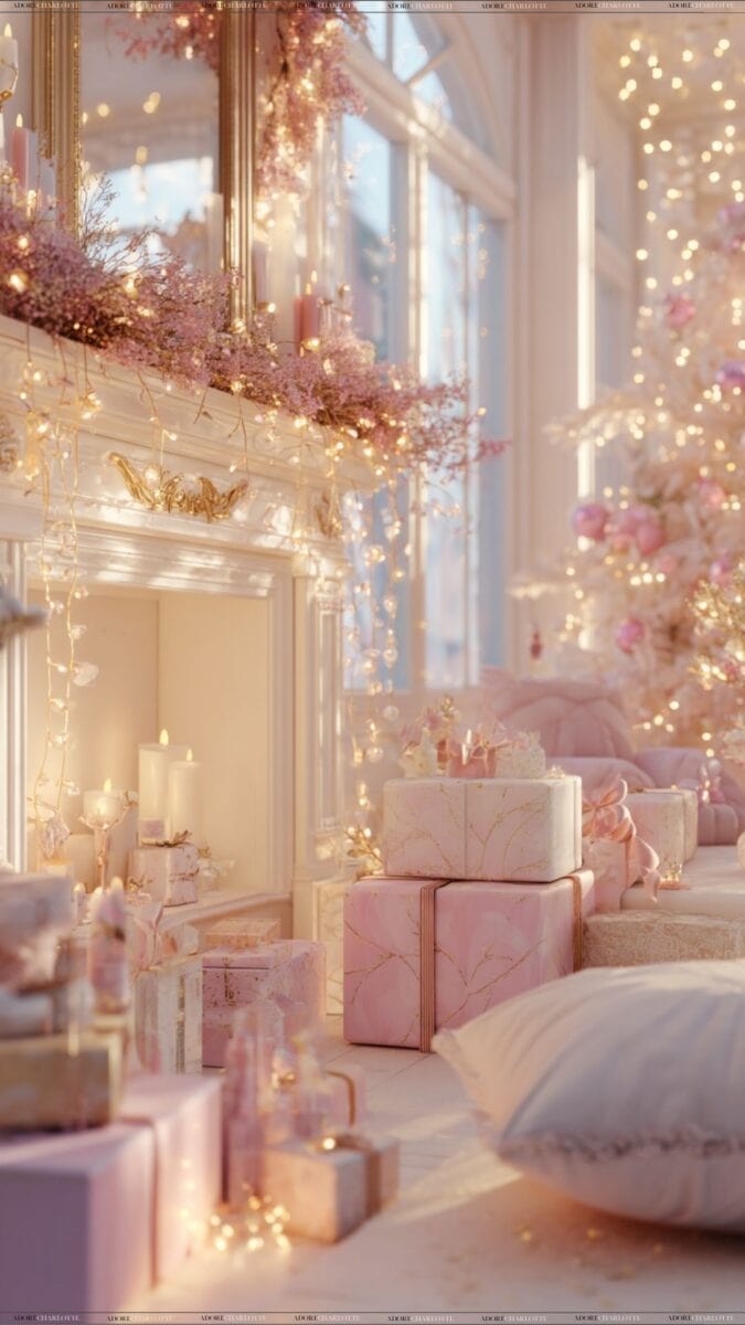 a stunning festive decorated living for to organised Christmas and New Year