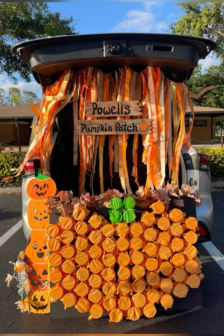 Pumpkin Patch Car Boot trunk or treat idea