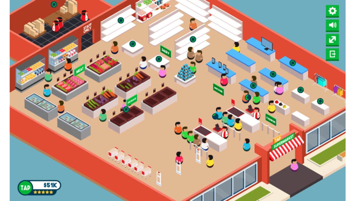 Online supermarket game
