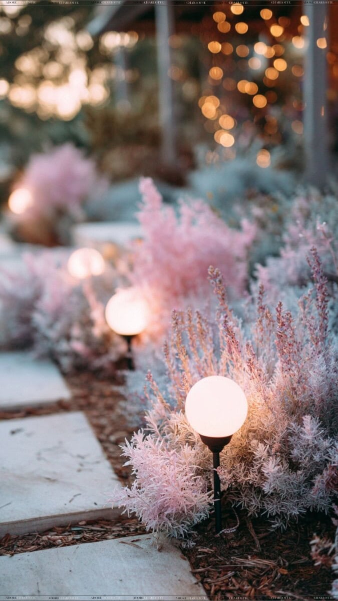 Solar lights for the garden.