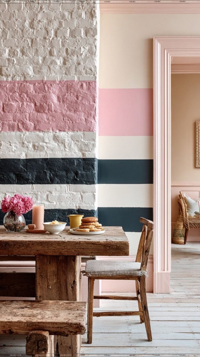 How Renters Can Use Striped Wallpaper